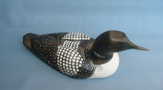 Wood Carving - Classic Handcarved Common Loon Decoy