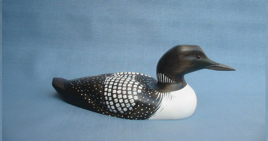 Wood Carving - Classic Handcarved Common Loon Decoy