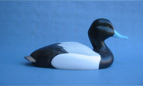 Wood Carving - Classic Handcarved Greater Scaup Decoy