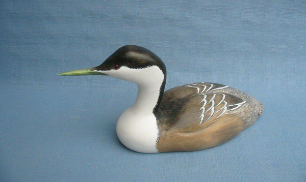 Wood Carving - Handcarved Classic Western Grebe Decoy