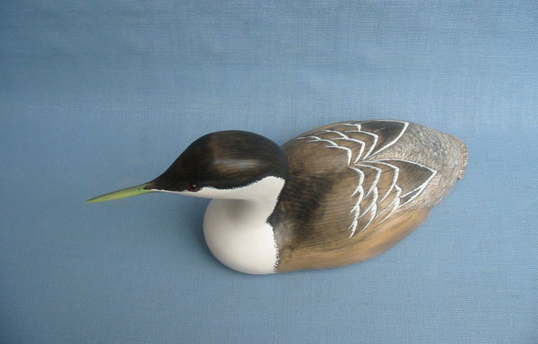 Wood Carving - Handcarved Classic Western Grebe Decoy