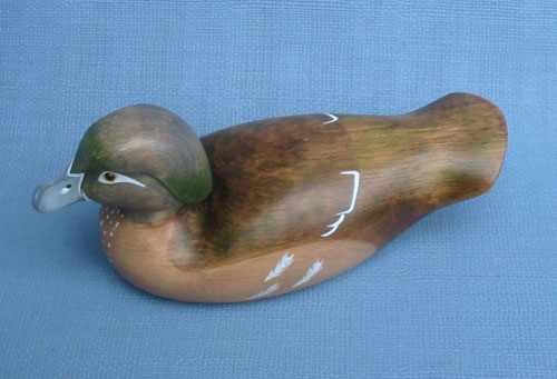 Miniature Wood Duck Hen Decoy