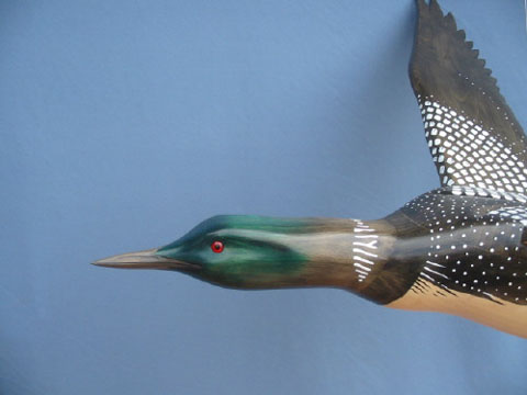 Wood Carving - Bird In Flight Common Loon 40