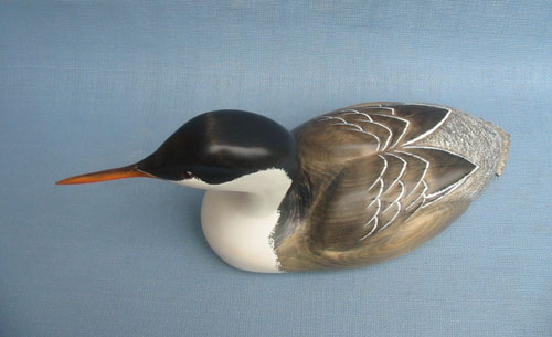 Wood Carving - Classic Handcarved Clark's Grebe Decoy