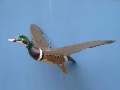 Bird In Flight Wood Duck Drake Wings Up Decoy
